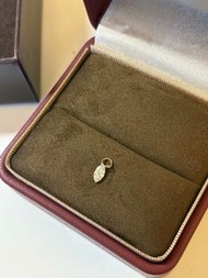 18k金 培育鑽石馬眼石耳圈耳環30分一隻 購置深圳水貝