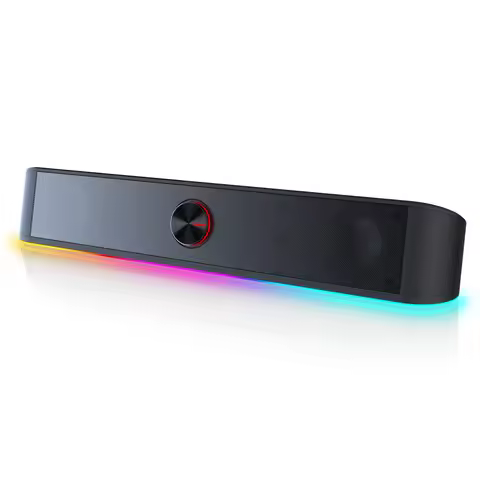 Redragon GS560 Adiemus RGB USB Desktop Soundbar, 2.0 Channel Computer Speaker with Dynamic Lighting 