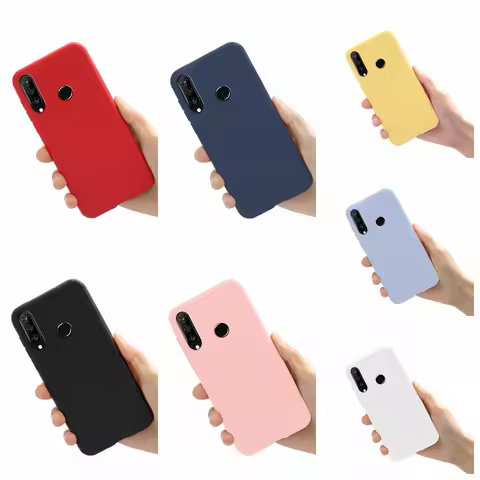 For Huawei P30 Lite Non-Slip Liquid Silicone Gel Phone Case Back Cover For Huawei P10 Lite P20 Lite 