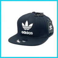Adidas Trefoil Trendy unisex Evergreen Snap Back Flat Brim Cap