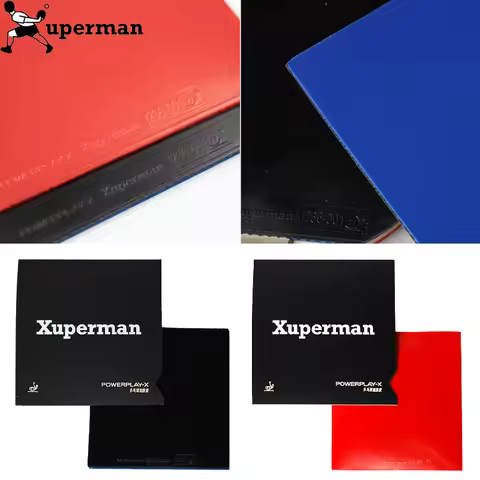 Original Xuperman POWERPLAY-X Table Tennis Rubber Sticky Semi-Sticky Ping Pong Rubber with Blue Cake