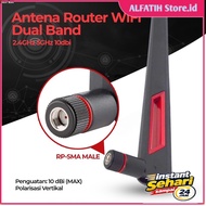 Onelinkmore 2.4GHz 5GHz 10dBi RP-SMA Male WiFi Router Antenna - 7RWA06BK