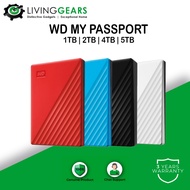 WD Western Digital My Passport USB3.0 Portable External Hard Disk Drive - Red/Blue/Black/White (1TB/