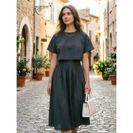 83.5% Viscose Fiber~999 Yuan [D] Pullover Elegant Noble All-Match Small Dress Summer Dress Brand Dis