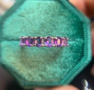 天然紫水晶戒指、紫水晶純銀戒指 -  genuine 紫水晶寶石