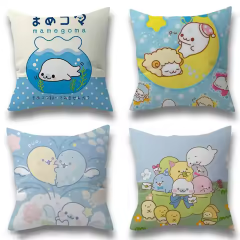 Kawaii Cartoon Mamegoma anime Pillow Gift Home Office Decoration Pillow Bedroom Sofa Car Cushion Cov