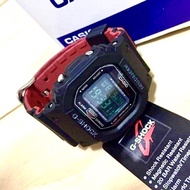 Casio DW-5600HR-1DR สายทูโทน ยักษ์เล็กสีดำเเดง  ตั้งเวลาให้แถมฟรีกล่องกระดาษ