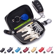 ที่เก็บพวงกุญแจกระเป๋ากระเป๋ามีซิปกระเป๋าพวงกุญแจรถกระเป๋าสตางค์หนัง PU มีช่องเสียบบัตร