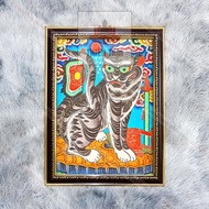 Black Tiger God General wall painting 36x48cm, genuine composite frame, durable and beautiful glossy