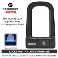 [SG] RockBros Bicycle lock bicycle anti-theft lock rockbros fingerprint lock bike U lock motorcycle fingerprint U lock
