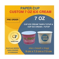 Custom Printing Cup Ice Cream 7 OZ Custom/ Screen Printing Cup Ice Cream 7 OZ Ice Cream Cup 7 OZ