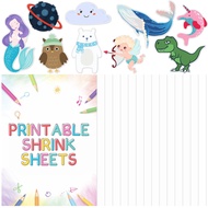 15 Sheets Printable Shrink Sheets Plastic A4 Size Printable Shrink Paper Shrink Art Paper for Inkjet