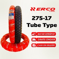 ERCO TIRE Ban Luar Motor ERCO Ring 17 NonTubeless Ukuran 275-17 Motif Semi Trail Tube Type Pakai Ban