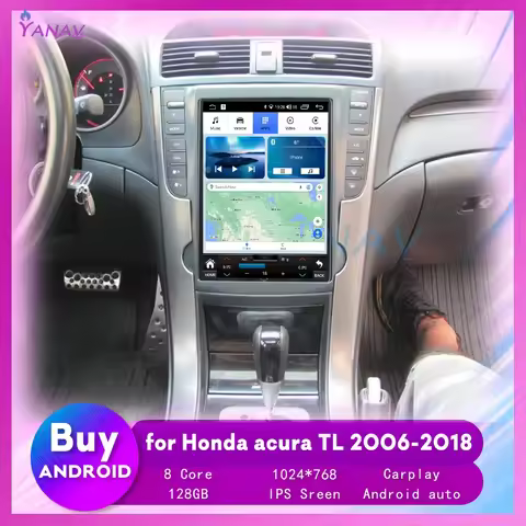 10.4 inch Tesla Screen Car Radio for Honda acura TL 2006-2018 Android Auto HD LCD Touch Screen GPS n