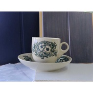 Hainan Kopitiam Cup + saucer/Floral Flower Cup + Saucer