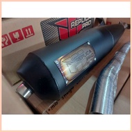 ☢ ◐ ◆ Mio Sporty/Soulty Replica Pro "Decibel Killer" Power Pipe(Stock-160cc) Black Straight Elbow