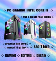 PC GAMING CORE I7 6700 RAM 32 GB SSD 1 TERA VGA 4 GB GTX 1650 GDDR6 PC EDITING