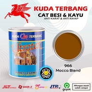 CAT MINYAK CAT KAYU DAN BESI KUDA TERBANG ULTRATEX 1 KG WARNA 966 MOCCA BLEND COKELAT COKLAT MUDA MO