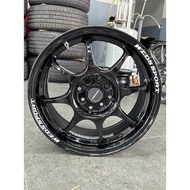 WEDSSPORT TC05 16X7 8X100/114 ET38 GLOSS BLACK WITH CAP (USED RIM ) - EXCELLENT CONDITION