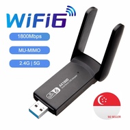 AX1800 WiFi 6 USB Adapter Dual Band 2.4G/5GHz Wi-Fi Dongle Network Card USB 3.0 WiFi6 Adapter for Wi
