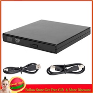 Punkstyle USB DVD Writer External Optical Drive Desktop Notebook Accessory CD with 2.0 and Type-C Interface Portable CD-RW/DVD-RW Reader Player