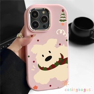 Soft Silicone TPU ANDROID Unique Cute Case Cartoon Scarf Puppy OPPO A36 A16 A17K A53 A3S AX5 A12E A5
