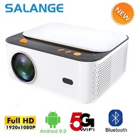 Salange MINI Projector P90 Android 9.0 5G Wifi one Full HD 1920*1080P 4K Global LED Portable Projector For Home Office C