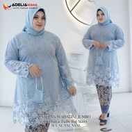 FREE ONGKIR Setelan kebaya jumbo xxxl ld 130 modern / stelan tunik mahalini brukat tulle dan rok bat