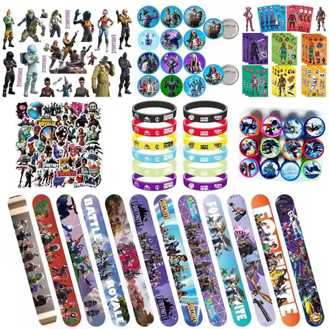 Fortnite Cartoon Birthday Party Favors Kids Stickers Toys Decor Souvenirs Christmas Stocking Fillers