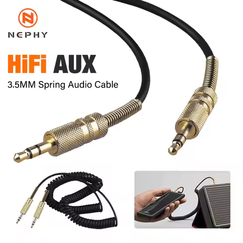 24k Gold 3.5mm Coiled Audio Cable for Marshall ACTON II STANMORE II WOBURN II STOCKWELL Bluetooth Sp