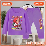 Baju Tidur Piyama Muslim Aku Anak Sholehah Stelan Panjang Perempuan Usia 1-10thun KS-1991