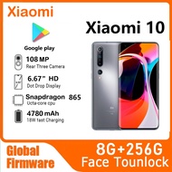 Original Xiaomi 10 Smartphone 95% New Snapdragon 865 MI 10 100MP Camera 4780mAh Battery MultiLink Global Version MIUI 11 5G