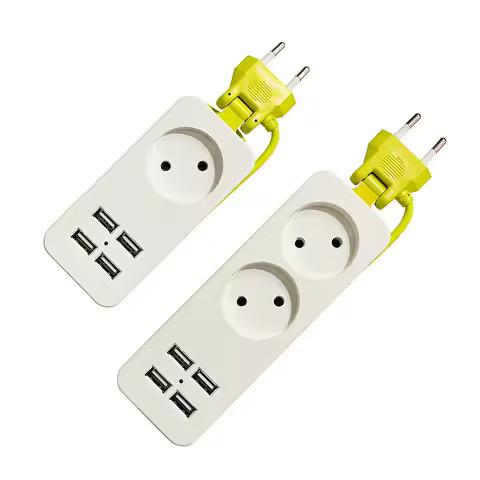 1200W EU Plug Power Strip with 4 USB Portable Extension Socket Plug AC Power Travel Adapter USB Smar