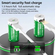 【⚡Ready Stock】CR123A 3V 2550mwh Li-ion Battery USB Rechargeable Battery type-C fast charge