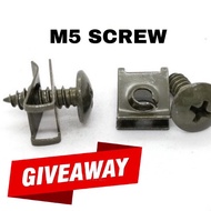 Screw BODY Cover set M5 TS516 Skru + Clip (1 Pieces) HONDA YAMAHA SYM BENELLI Y15 Y16 RSX EX5 RS NVX