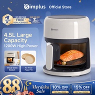Simplus 4.5L 1200W Air Fryer丨Home Panoramic Multi-functional Intelligent Visual Window Touch Control