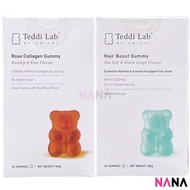 Unichi Teddi Lab Rose Collagen Gummy Bear 60 Gummies + Teddi Lab Hair Boost Gummy Biotin + Zinc Gumm