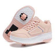 shopee Dropshipping New Double-Wheel Heelys Boys Girls Roller Skates Adult Speed Skating QVI6