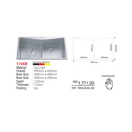 LEVANZO 1706R SUS 304 STAINLESS STEEL KITCHEN SINK