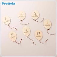 Baby Monthly Milestone Balloon Wood Balloon Mileage Piece Wooden Milestone Photo Balloon