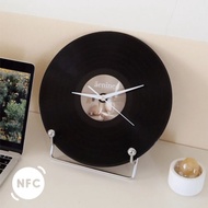 黑膠唱片手作時鐘-NFC感應版-白色指針