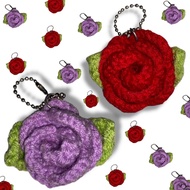 Crochet Flower Keychain Handmade Crochet Keychain