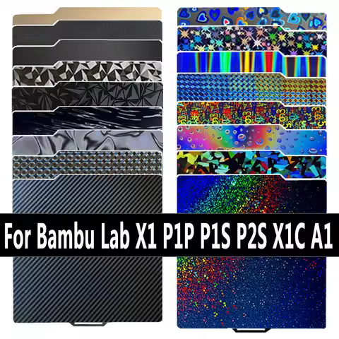 For Bambu lab P2S X1 X1C A1 P1P P1S PEI Plate Smooth Textured PEI Sheet Double Side PEO PET For Bamb