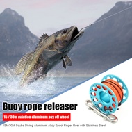 15m 30m Scuba Diving Spool Finger Reel for Underwater Fishing Cave Dive