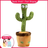 Henye Dancing Cactus Toy  Talking USB Charging Cable PP Cotton Electronic Portable Decorative for Home