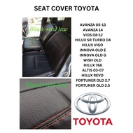 SEAT COVER 1 SET 3mm BLK/RED, D.GREY, BLKREDLINE, BLK ) AVANZA 05-13 & 14, INNOVA OLD E & G, WISH OL