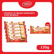 [BUY 5 HAZELNUT GET FREE Orange 135g] Tiffany Crunch N' Cream Hazelnut Wafer 135g Bundle | Halal