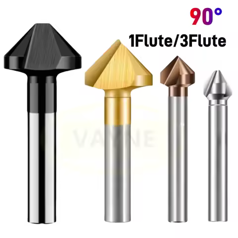 M35-Co HSS-E HSS Countersink Chamfering Milling Tool 1 3-Flute Cutter for Metal De-Durring Orifice R