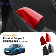 KUNGKIC Soft Carbon Fiber For MINI Cooper S F65 F66 F67 2024 2025 Car Trunk Button Decoration Sticke