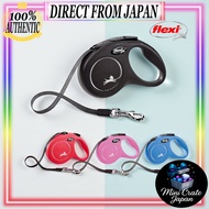 flexi New Classic Tape Leash (S, M, L) 5m & 8m - Multiple Colors Available Black